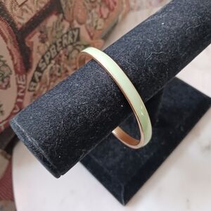 NWOT Faux Jade Bangle By T Tahari, Goldtone Bracelet, Size 8